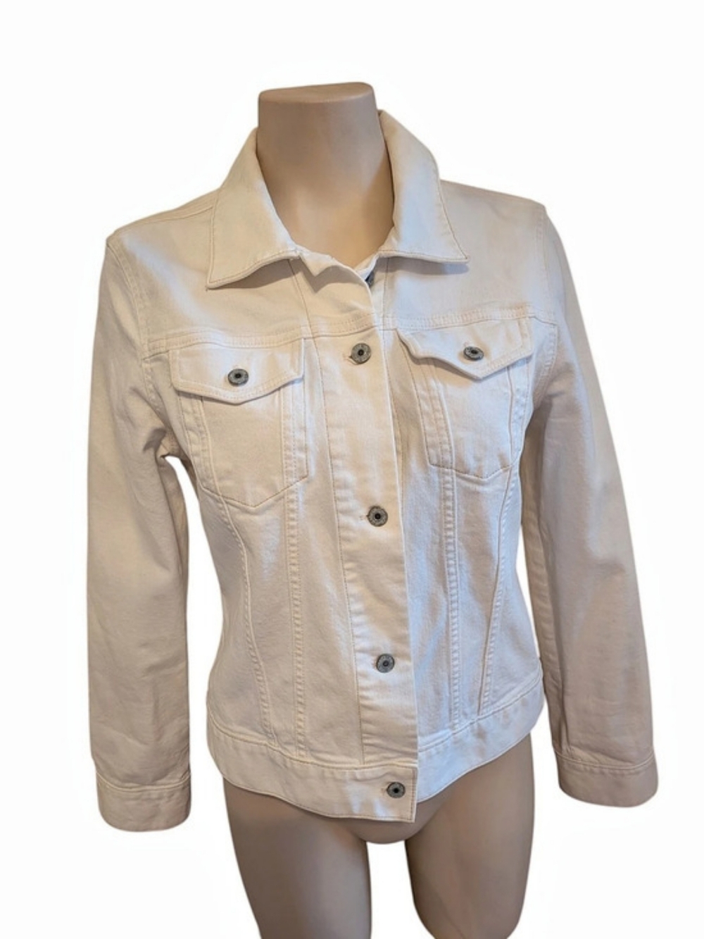 GAP White Denim Jacket – Size M